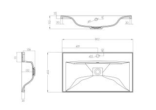 Раковина Акватон Айрис М 80см 1A73263KAG010